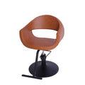 Salon System Round Salon Chair with Back Opening Model 2025 Camel