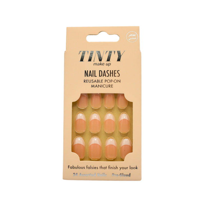 Tinty Self-Adhesive Artificial Nails, Oval Shape, 24 Count