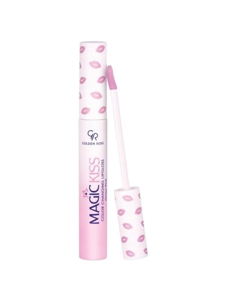 Pink Lip Gloss High Shine Moisturizing Golden Rose Magic Kiss 10ml