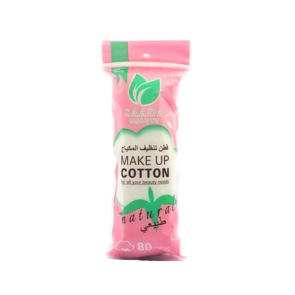 Cotton Incontinence Pads for Sensitive Skin Makeup Remover Saada Beauty 80 Pads