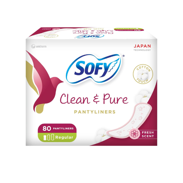 Best Pantyliners Clean & Pure Daily Fresh Scent Sofy 80 Pieces