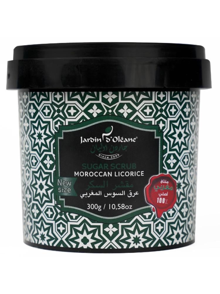 Garden Olean Licorice Sugar Scrub with Moroccan Oil for Brightening - 300g