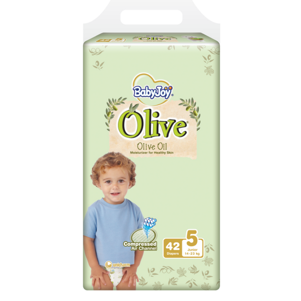 Baby Diapers Olive Oil Infused Size 5 Mega Pack 42 Count Baby Joy