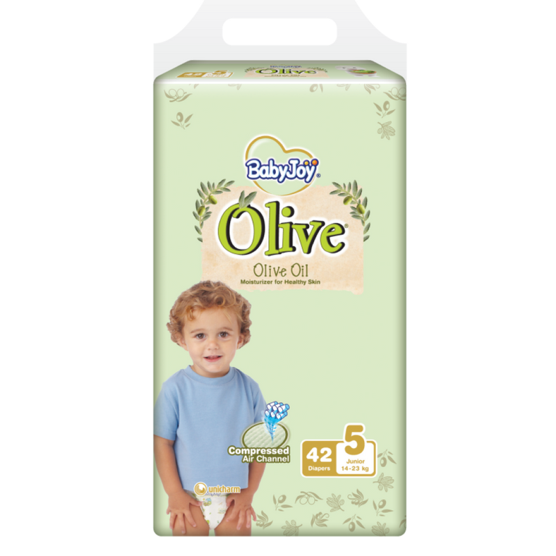 Baby Diapers Olive Oil Infused Size 5 Mega Pack 42 Count Baby Joy