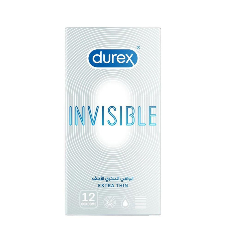 Best Durex Condoms Invisible Extra Thin Latex 12 Pack