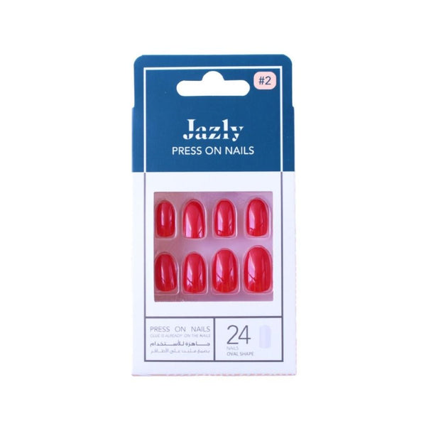 Oval Press On Nails Elegant Shape No2 Easy Application JAZIY