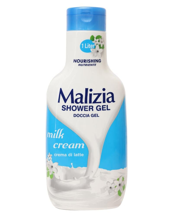 Shower Gel Milk Cream Hydrating Body Cleanser Malizia 1000ml