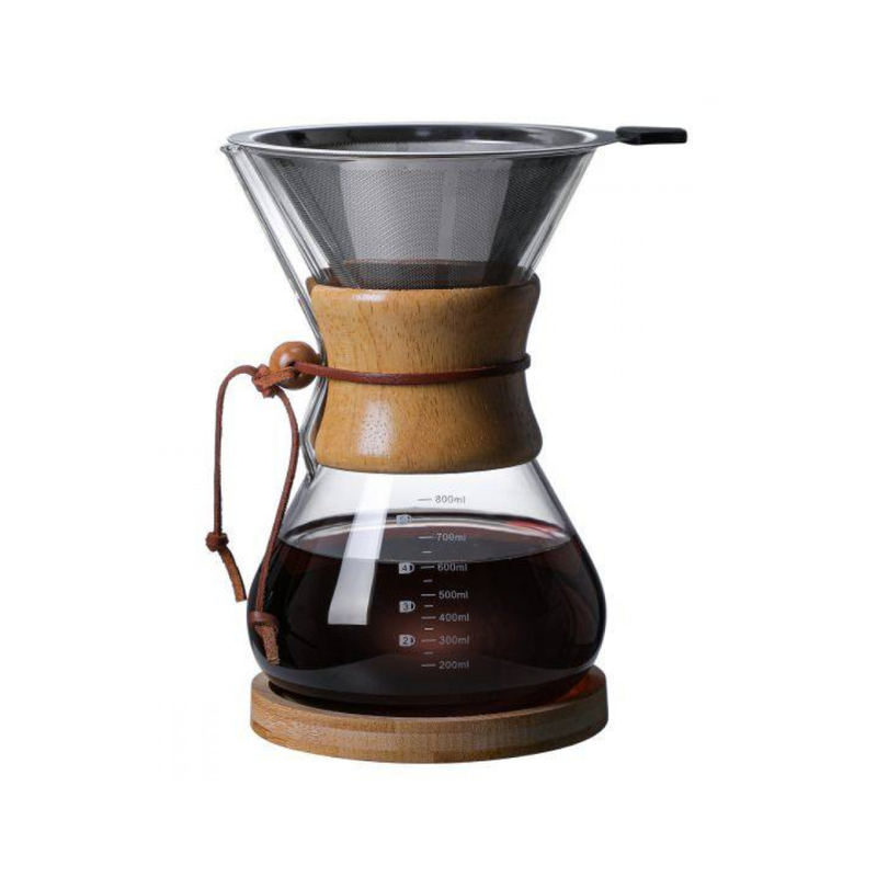 Rebune Chemex Coffee Maker RWG-800 Borosilicate Glass, 800 ml