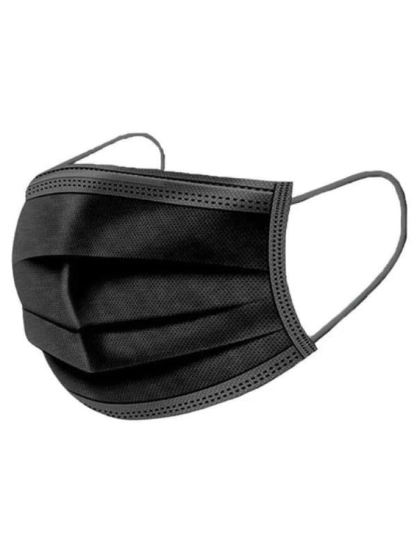 Kazemed 3-Ply Black Medical Face Masks - 50 Count