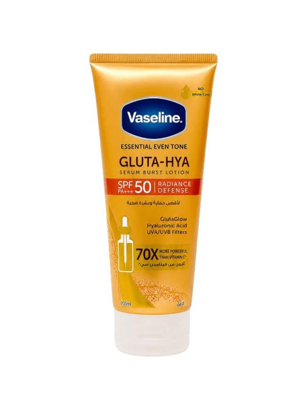Body Lotion Gluta Hyaluronic Acid SPF 50 Brightening Vaseline 180ml