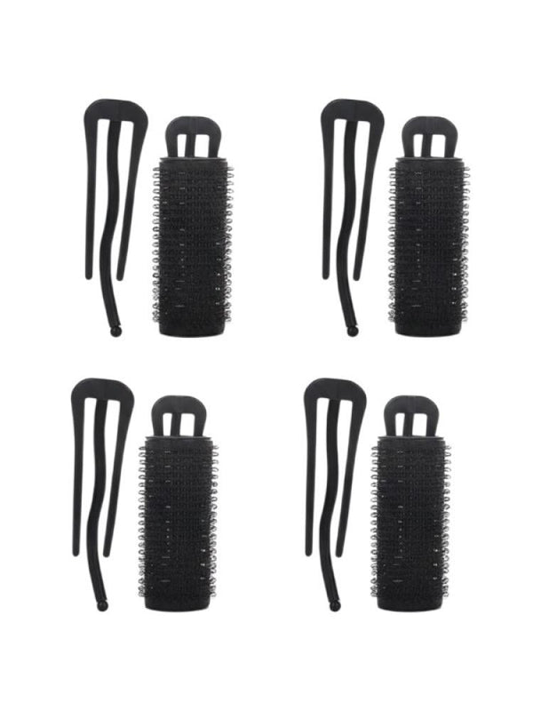 Salon System Hair Rollers with Clips - 4 Pieces, Assorted Colors
