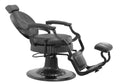 Salon System Men's Barber Chair Black Leather Hydraulic Lift