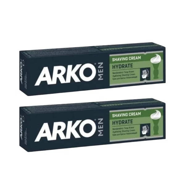 Shaving Cream for Sensitive Skin Hydrating Value Pack Arko 2 x 86ml