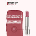 Flormar Sheer Up Lipstick, Oil-Infused, Glossy Finish, 010 Thulian Pink