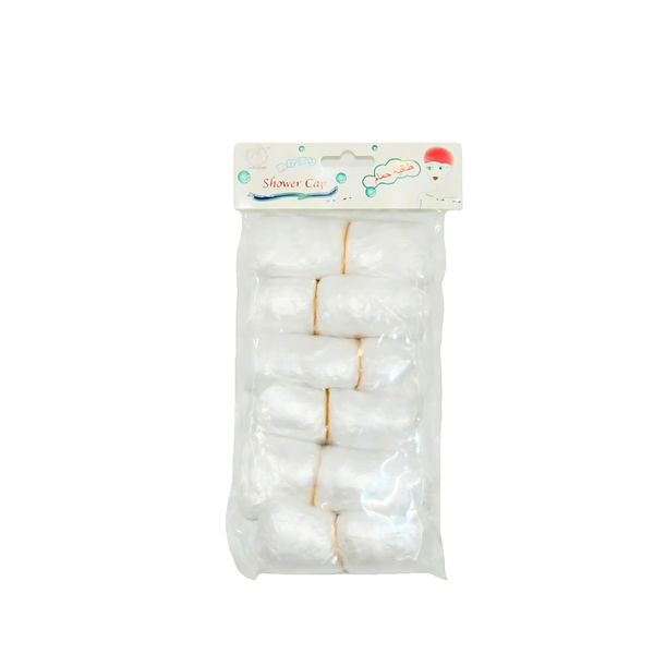 Waterproof Disposable Shower Cap, Clear Plastic Hair Protection