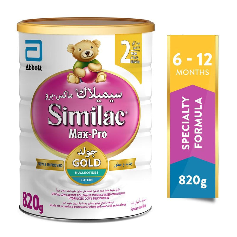Low Lactose Follow-On Milk Stage 2 Max Pro Similac 820g