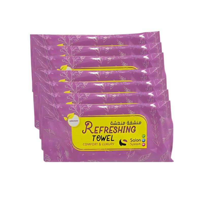 Lavender Refreshing Towelettes Soothing Cleansing Hair System 25 Pieces