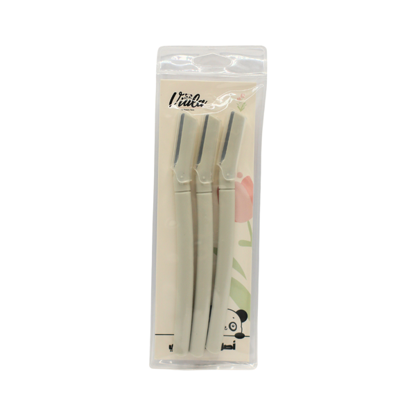 Viula Eyebrow Shaping Razors with Stainless Steel Blades, 3 Pieces