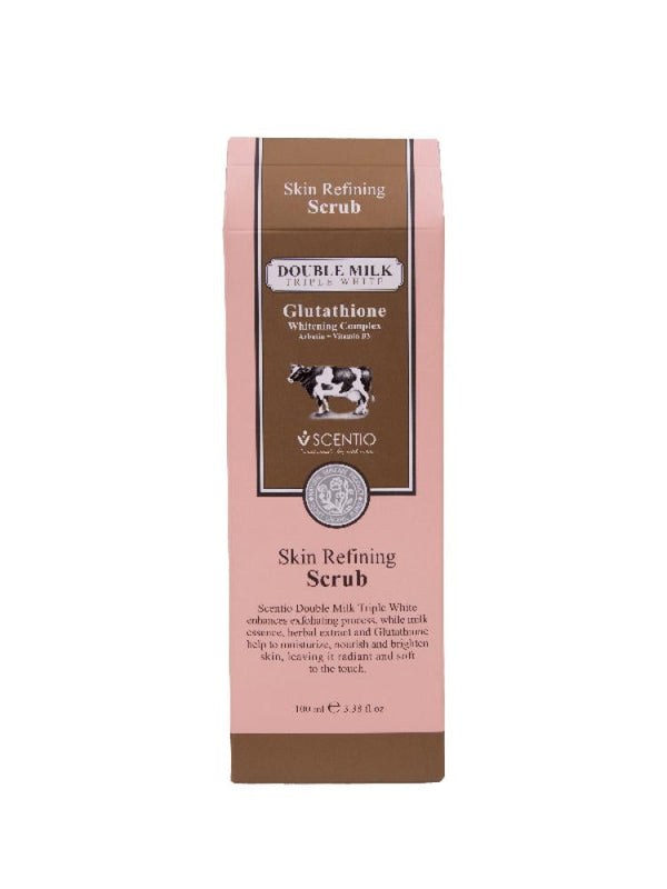 Exfoliating Body Scrub Double Milk Triple White Brightening Scentio 100ml