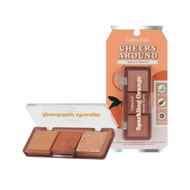 Cathy Doll Trio Eyeshadow Palette 05 Sparkling Orange