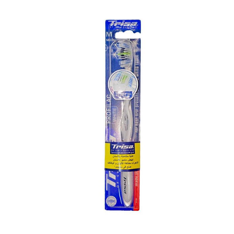 Best Toothbrush for Whitening Profilac White Medium Trisa 1 Count