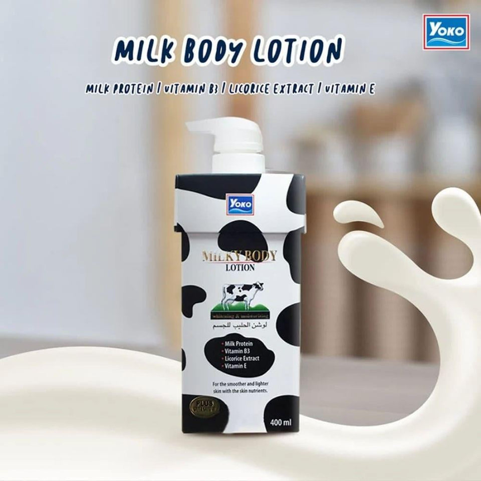 Yoko Milky Body Lotion Hydrating & Softening Milk Extract Formula 400ml