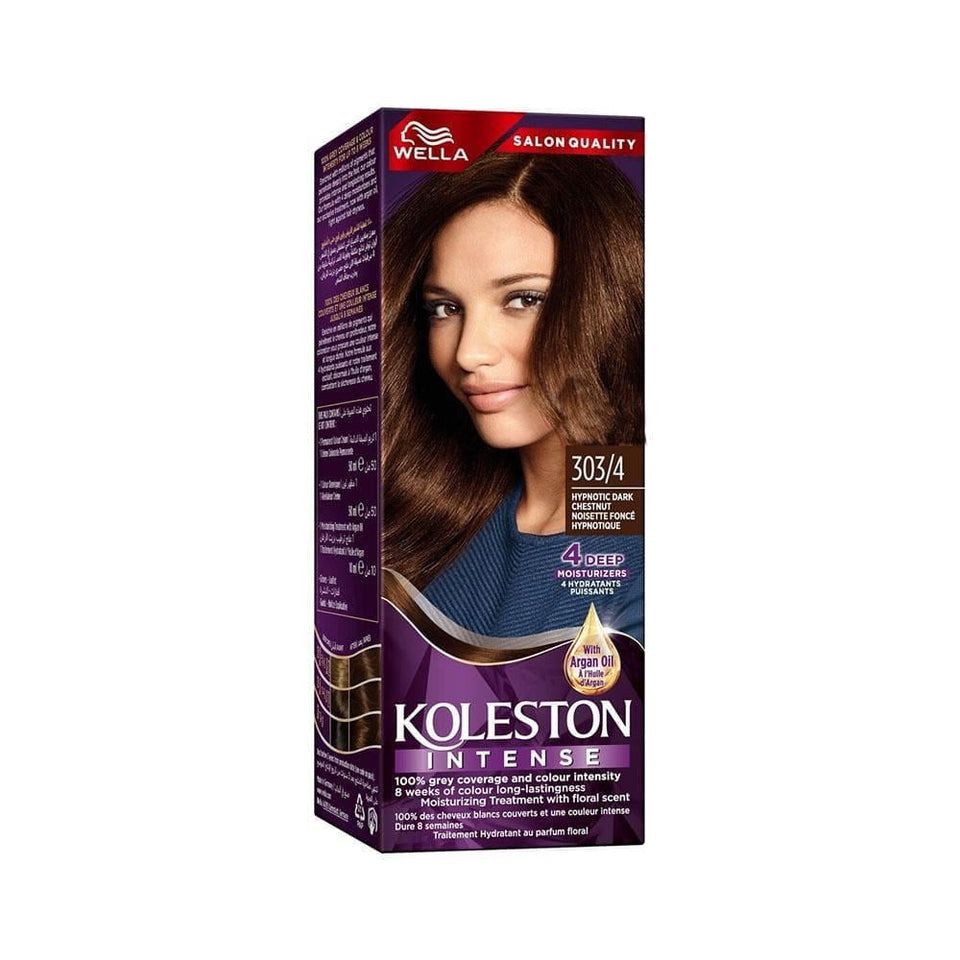 Wella Koleston Hair Color Dark Chestnut 303/4 Permanent Hair Dye 0ml