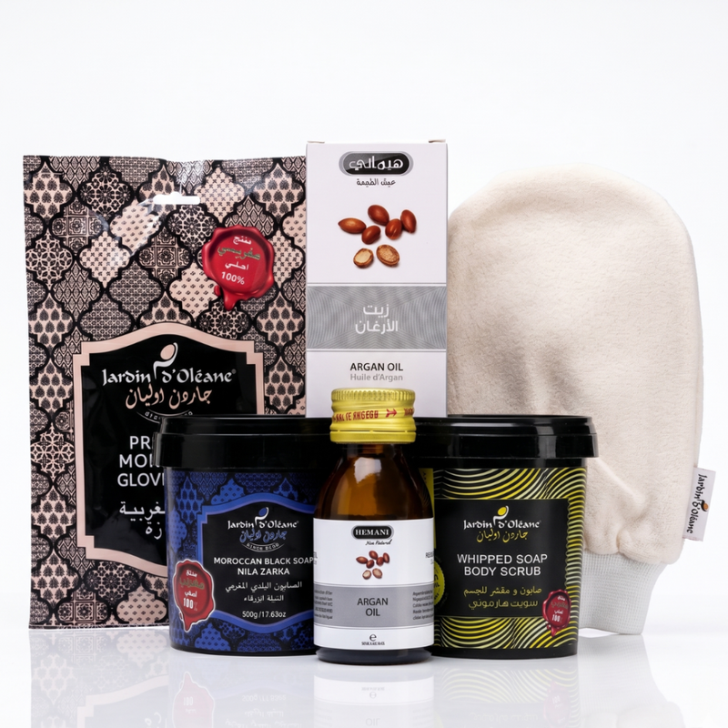 Moroccan Bath Set Brightening Moisturizing 4-Piece Body Care Kit