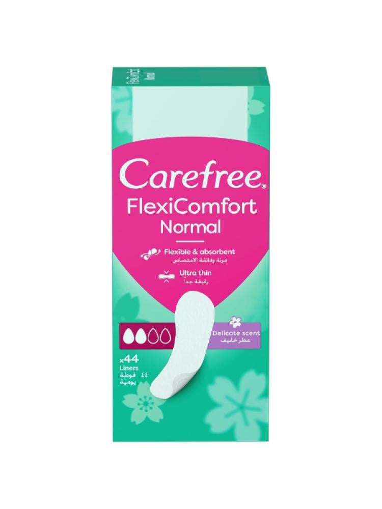 Carefree Flexi Comfort Regular Daily Pads, Lightly Scented, 44 Count