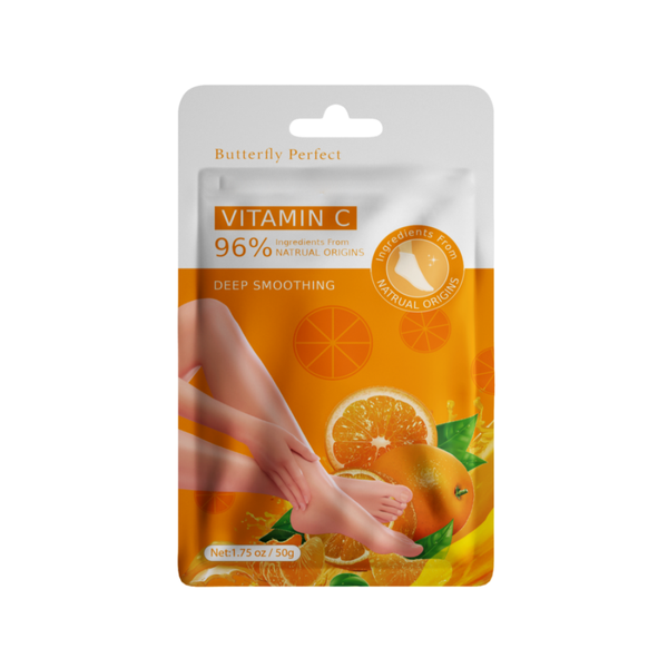 Foot Mask Socks Vitamin C Moisturizing Cracked Heels Butterfly Perfect 50g