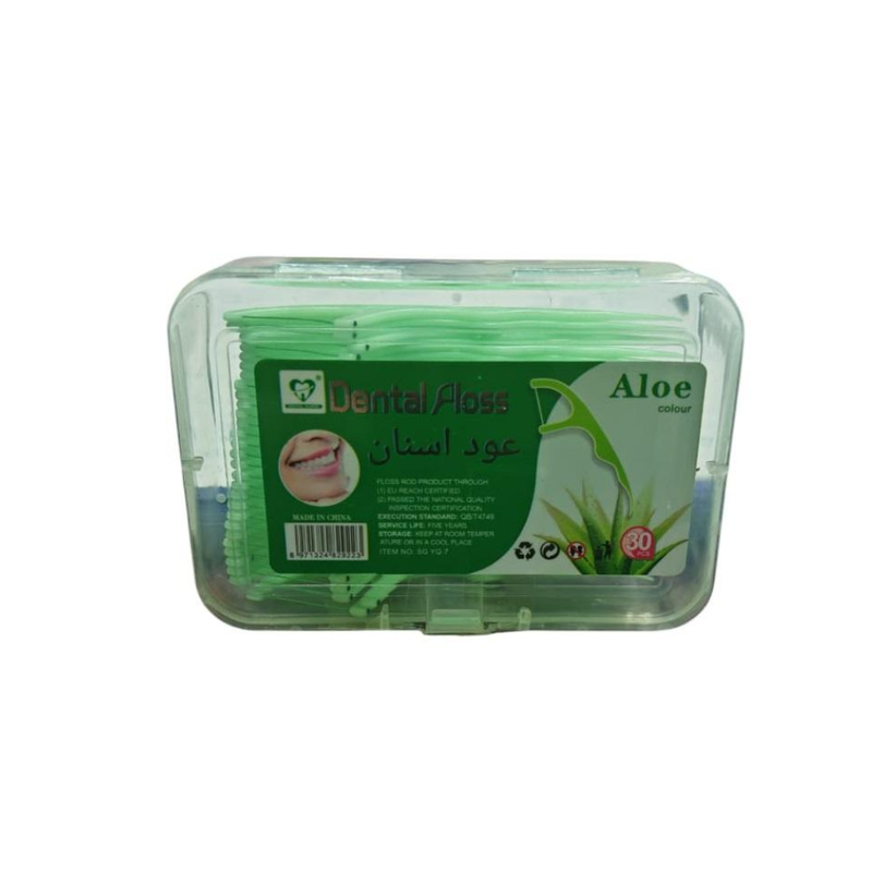 Dental Floss Picks Aloe Vera Infused Gum Soothing 30 Pieces