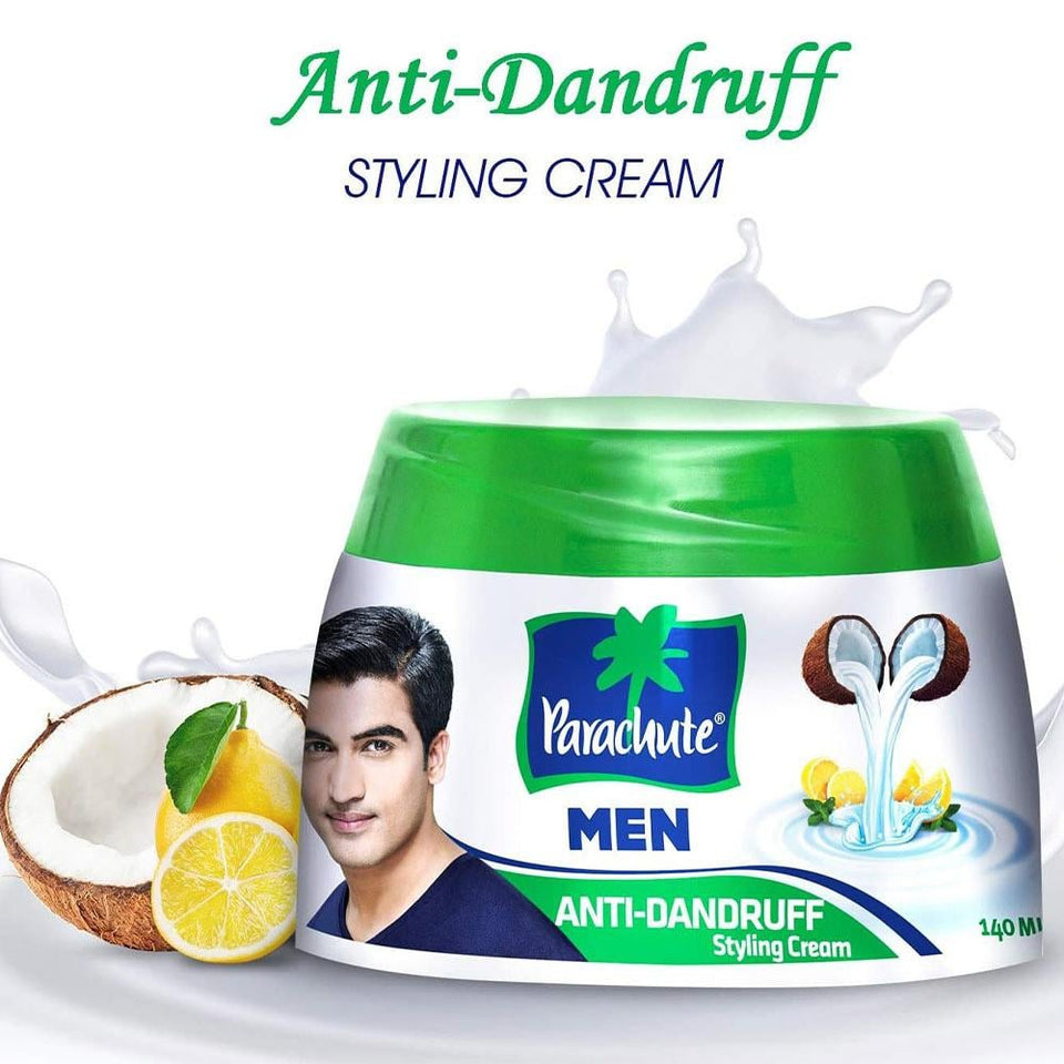 Parachute Styling Anti Dandruff Hair Cream for Men Controls Dandruff & Relieves Itching 140ml