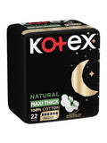 Sanitary Pads Night Maxi Thick with Wings Kotex Natural 22 Pads
