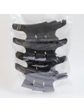 Salon System Hair Clips - Black Plastic, 12 pcs