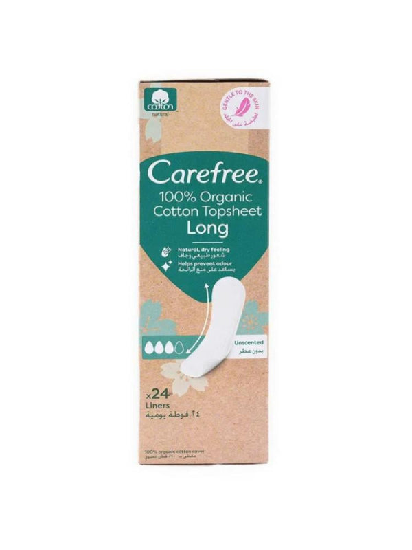 Unscented Panty Liners Long Carefree 24 Pads