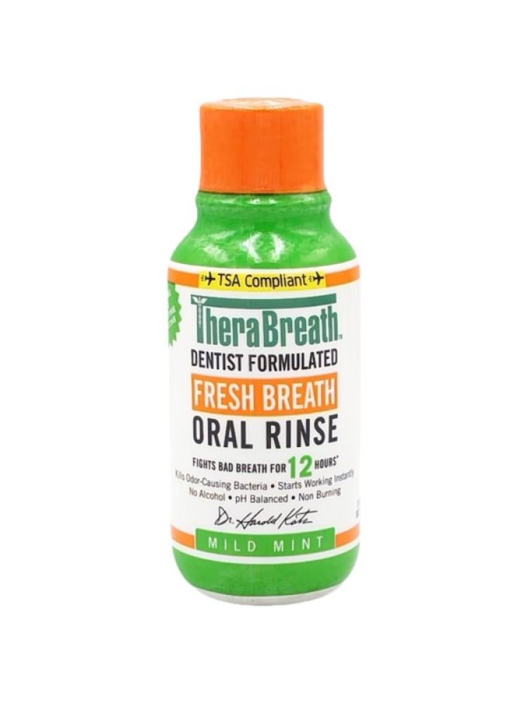 Mouthwash for Fresh Breath Mild Mint TheraBreath Oral Rinse 88.7ml
