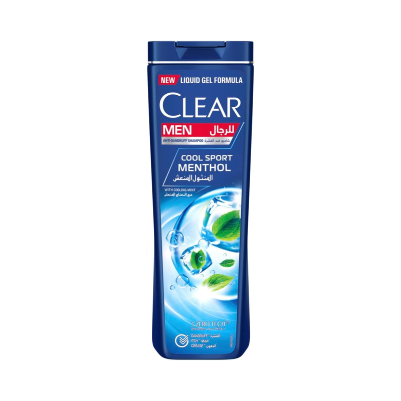 Clear Men Anti-Dandruff Menthol Sport Shampoo, 190ml