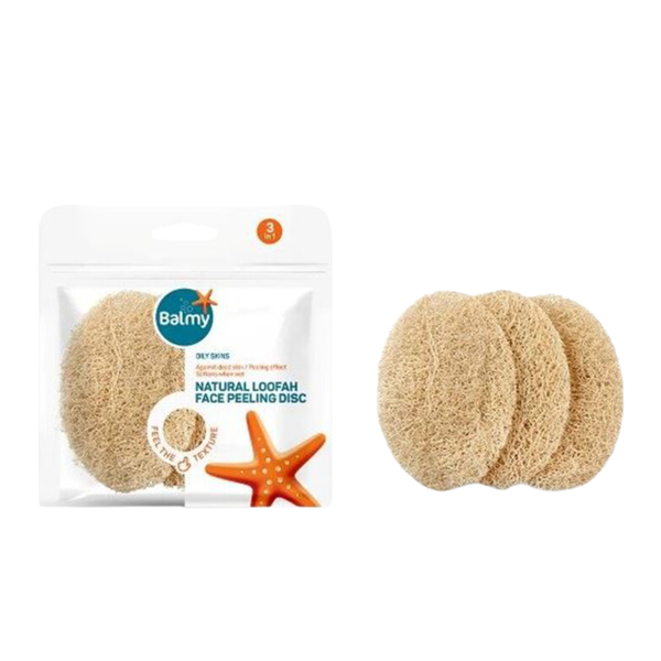 Balmy Natural Mini Exfoliating Bath Loofah 100% Natural 3 Pieces