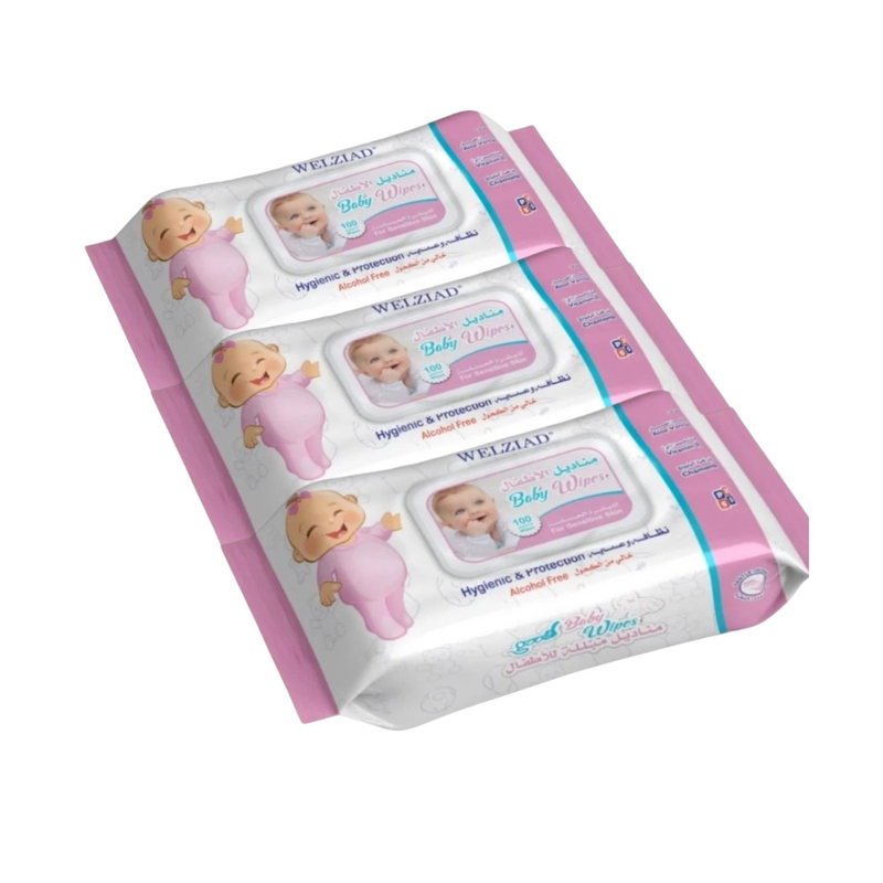 Wellzead Alcohol-Free Baby Wipes for Sensitive Skin, 240 Count