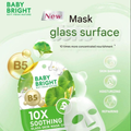 Baby Bright 10x Soothing Glass Hydrogel Mask, Reduces Redness, Moisturizes, 20g