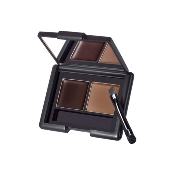 e.l.f. Eyebrow Powder Kit, Dark Brown, with Brow Gel and Dual-Ended Brush