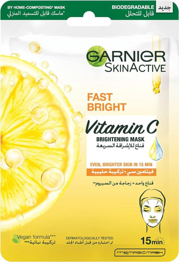 Garnier Sheet Mask Vitamin C And Milky Essence Fast Bright Garnier 1pc