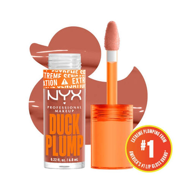 NYX Duck Plump Lip Gloss, 04 Apricot, Spicy Ginger Blend, 7ml