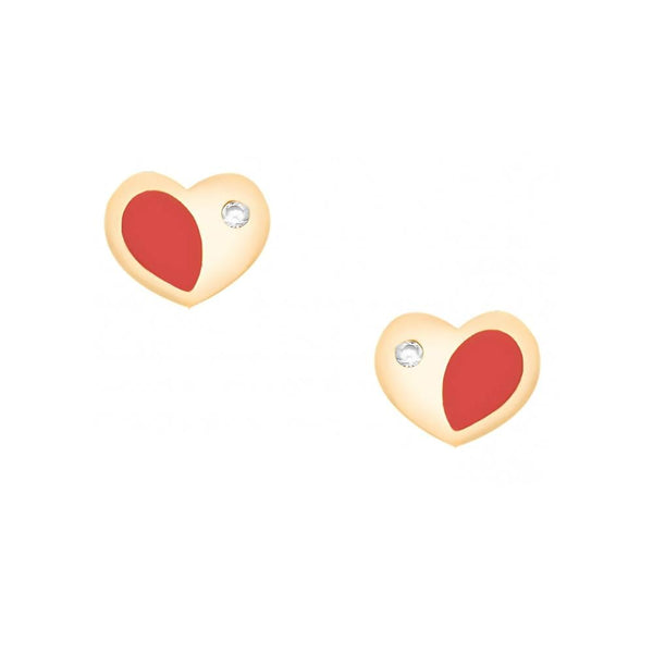 18k Gold Plated Earrings For Sensitive Ears Half Heart Hoop Navarro 1 Pair