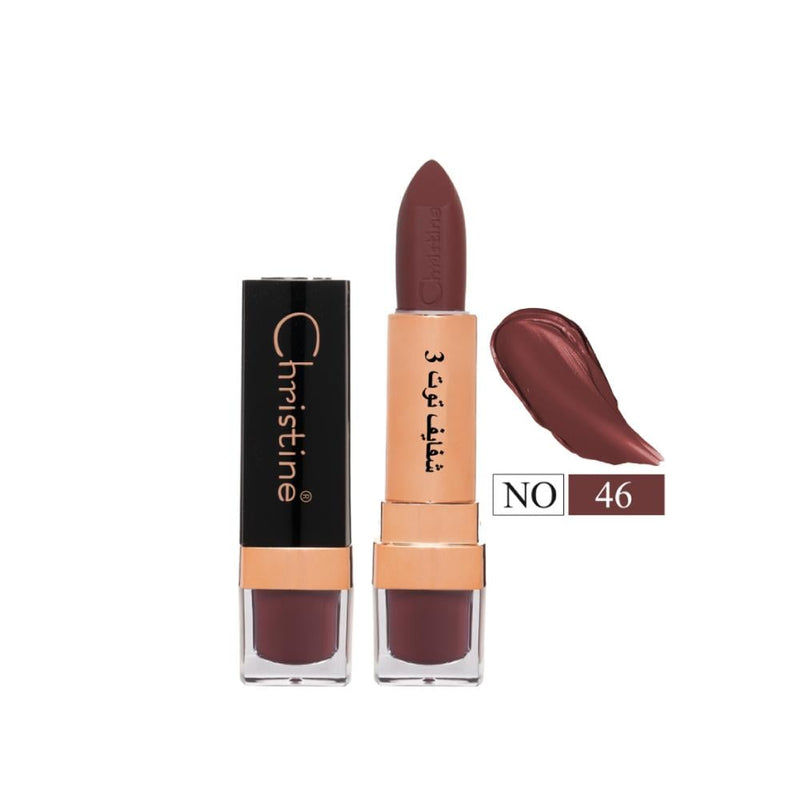 Christine Matte Lipstick Berry 3 No. 46 with Vitamin E and Shea Butter