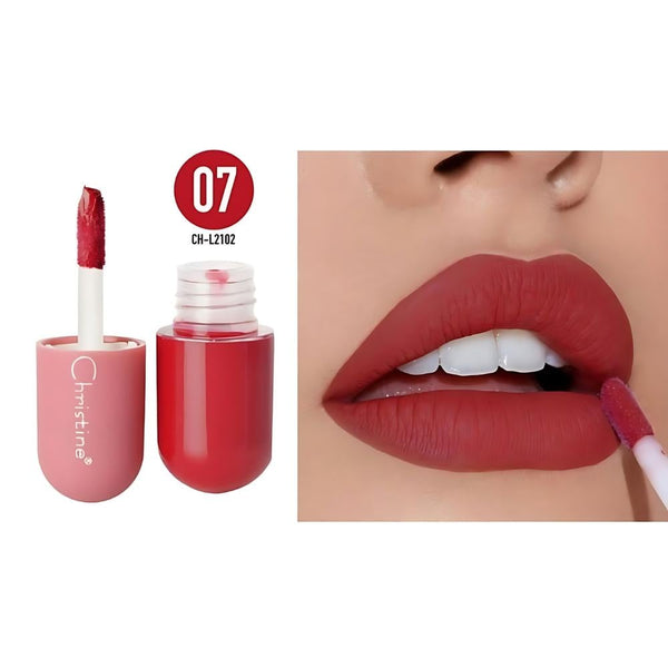 Christine Mini Matte Liquid Lipstick Shade 07, Long-Lasting