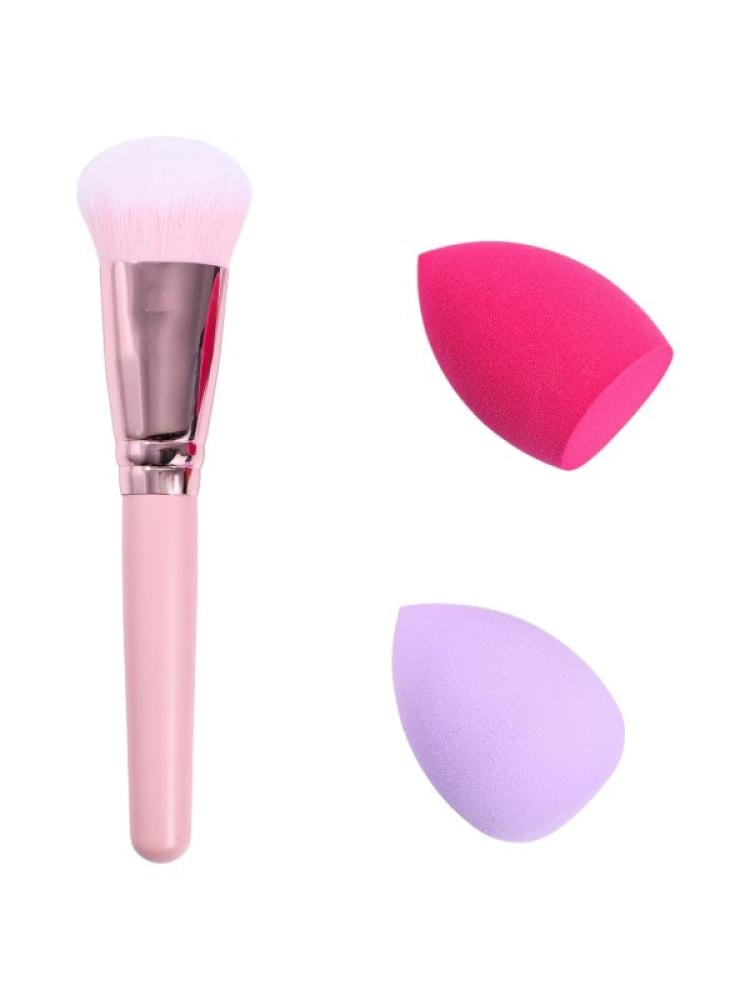 Salon System Makeup Brush Set with Sponges - 3 Pcs