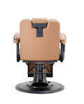 Salon System Men's Barber Chair 5228H-197 - Cappuccino with Black Iron