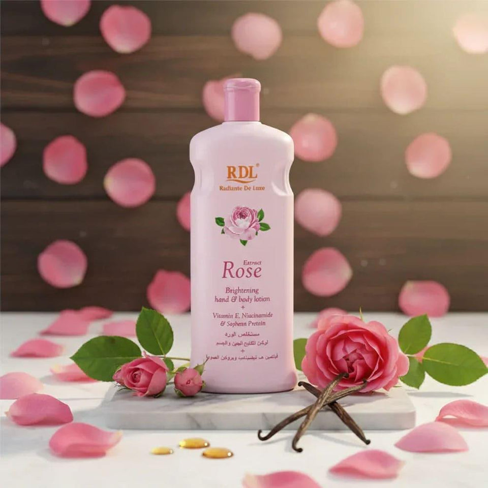 RDL Brightening Hand & Body Lotion with Rose Extract for Skin 600ml