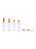 Empty Travel Containers Set 6 Pieces Leakproof Travel Size Bottles Loveme Beauty Beige